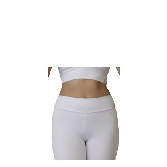 Cajubrasil Women's Size L High Waist White Athletic Leggings Contour Booty New - Picture 3 of 4